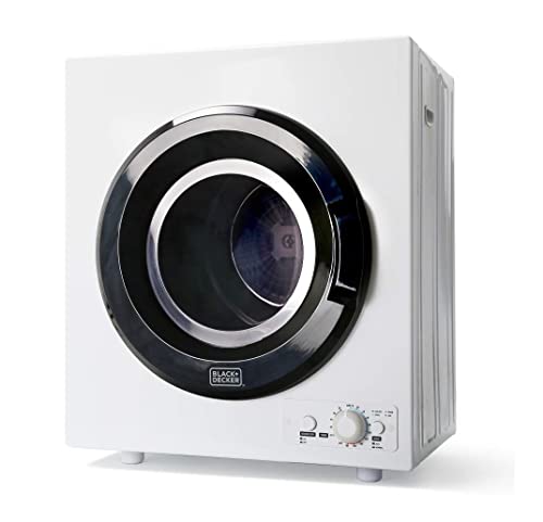 Portable Laundry Washing Machine by BLACK+DECKER, Compact Pulsator Washer for Clothes.9 Cubic ft. Tub, White, BPWM09W & BLACK+DECKER BCED26 Portable Dryer, Small, 4 Modes, White