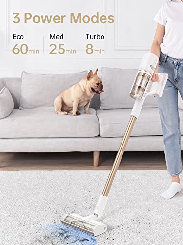 Dreametech Cordless Vacuum Cleaner, P10 Pro Vacuum Cleaner with 22Kpa Powerful Suction, 2 in 1 Lightweight Stick Vacuum for Hard Floor Pet Hair