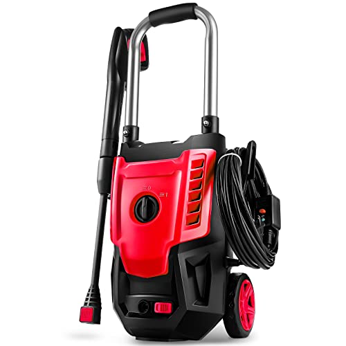 Electric Pressure Washer 2.5GPM Power Washer 1800W High Pressure Washer Cleaner with All-in-one Spray Nozzle, 20 Ft Hose & 35 Ft Wire