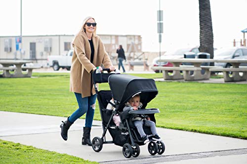 Joovy Caboose Too Ultralight Graphite Stroller, Stand on Tandem, Double Stroller, Black
