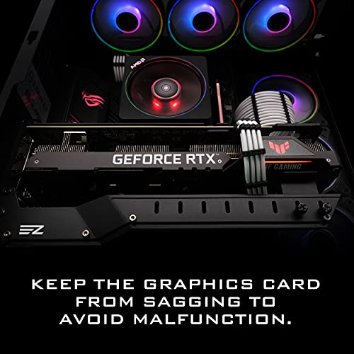 EZDIY-FAB GPU Holder Brace Graphics Card GPU Support Video Card Holder Bracket, Video Card Sag Holder/Holster Bracket Support RX6700,RTX3090- 309EZ-Black