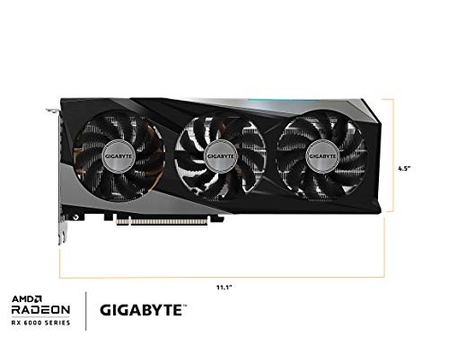 Radeon RX 6700 XT Gaming OC 12G Graphics Card, WINDFORCE 3X Cooling System, 12GB 192-bit GDDR6, GV-R67XTGAMING OC-12GD Video Card