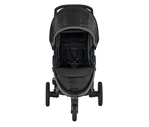 Britax B-Free Stroller | All Terrain Tires + Adjustable Handlebar + Extra Storage with Front Access + One Hand, Easy Fold, Pewter