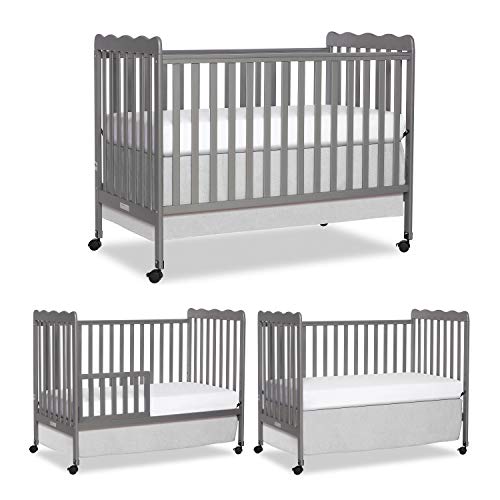 Dream On Me Carson Classic 3-in-1 Convertible Crib in Steel Grey