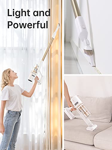 Dreametech Cordless Vacuum Cleaner, P10 Pro Vacuum Cleaner with 22Kpa Powerful Suction, 2 in 1 Lightweight Stick Vacuum for Hard Floor Pet Hair