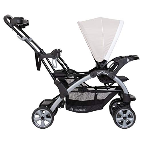Baby Trend Sit N Stand Compact Easy Fold Toddler Baby Infant Double Stroller with Baby Trend Ally 35 Baby Infant Car Seat Carrier with Cozy Cover