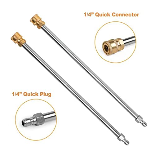 TECHTOOL Pressure Washer Surface Cleaner 4000 PSI,15Inch Surface Cleaner Power Washer with 2 Pressure Washer Extension Wands Cleaning Driveway, Sidewalk, Deck, Patio