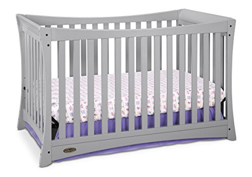 Graco Tatum 4-in-1 Convertible Crib, Pebble Gray, Solid Pine and Wood Product Construction, Converts to Toddler Bed or Day Bed (Mattress Not Included)