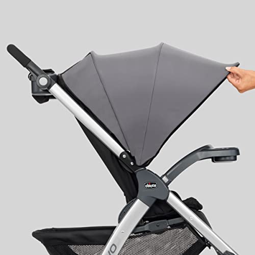 Chicco Bravo 3-in-1 Trio Travel System, Bravo Quick-Fold Stroller with Top-Rated KeyFit 30 Infant Car Seat and Base, Car Seat and Stroller Combo | Camden/Black