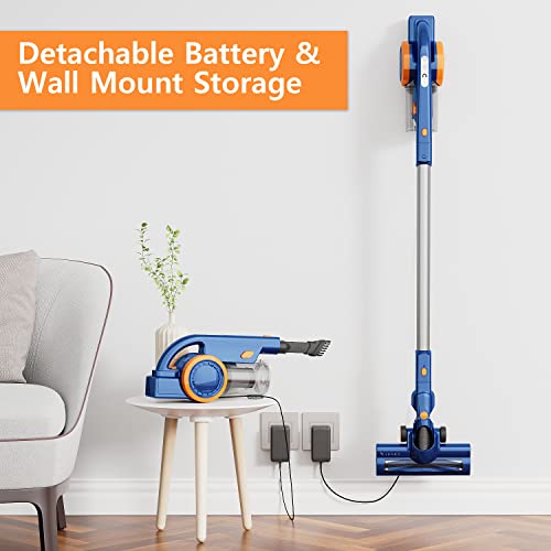 Cordless Vacuum Cleaner - ORFELD Upgraded 22000Pa Powerful Stick Vacuum with 50Mins Runtime, 4 in 1 Lightweight Cordless Vacuum for Hardwood Floor Carpet Pet Hair