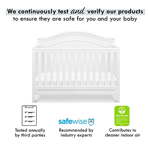 DaVinci Charlie 4-in-1 Convertible Crib in White, Greenguard Gold Certified
