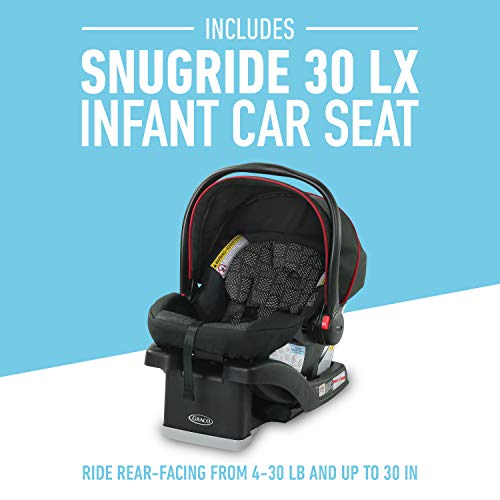 Graco FastAction SE Travel System | Includes FastAction SE Stroller and SnugRide 30 LX Infant Car Seat, Hilt