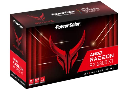 PowerColor Red Devil AMD Radeon™ RX 6800 XT Gaming Graphics Card with 16GB GDDR6 Memory, Powered by AMD RDNA™ 2, Raytracing, PCI Express 4.0, HDMI 2.1, AMD Infinity Cache