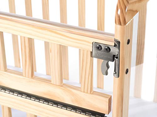 Foundations Compact Serenity SafeReach Side Crib with Adjustable Mattress Board (Natrual)