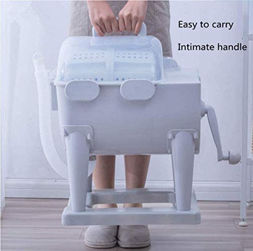 CHLXI 2020 Portable Non-Electric Manual Washing Machine,Hand-Operated Cranking Rotary Mini Washer Dryer Compact Design for Apartments, Hotel,Dormitory,Camping Dorms College Rooms Laundry Alternative