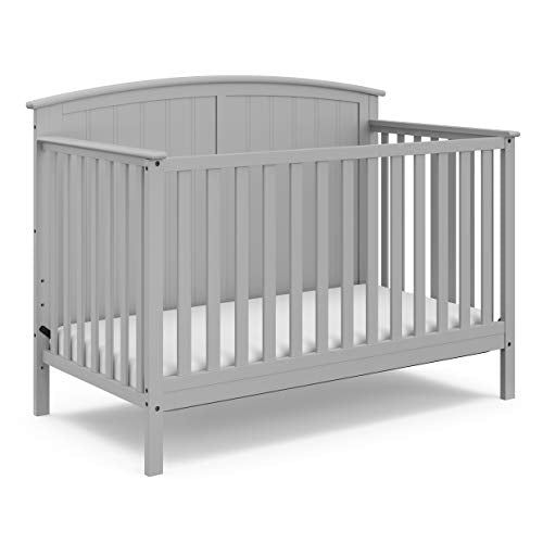 Storkcraft Steveston 5-in-1 Convertible Crib (Pebble Gray) – Converts from Baby Crib to Toddler Bed, Daybed and Full-Size Bed, Fits Standard Full-Size Crib Mattress, Adjustable Mattress Support Base