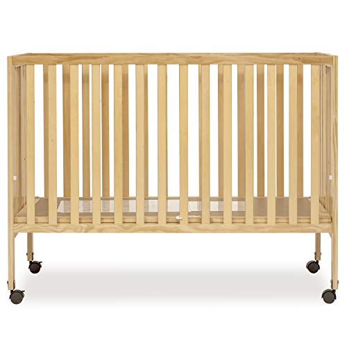 Dream On Me Quinn Full-Size Folding Crib, Natural