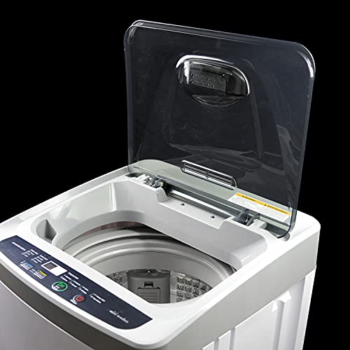 Panda Portable Washing Machine, 10 Lbs Capacity, 3 Water Levels, 8 Programs, Compact Top Load Cloth Washer, 1.38 Cu.ft