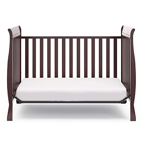 Storkcraft Maxwell Convertible Crib (Espresso) – GREENGUARD Gold Certified, Converts to Toddler Bed and Daybed, Fits Standard Full-Size Crib Mattress, Classic Crib with Traditional Sleigh Design