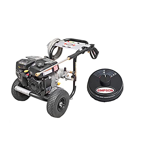 SIMPSON Cleaning MS60763-S MegaShot Gas Pressure Washer Powered by Kohler RH265 + Simpson Cleaning 80165 Universal 15" Steel Surface Scrubber for Cold Water Pressure Washers