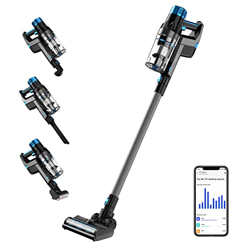 Proscenic P11 Smart Cordless Vacuum Cleaner, Up to 60mins Runtime, Handheld Vacuum with 30KPA Strong Suction Power, Smart App Integration, Detachable Battery, for Home, Carpet, Hard Floor, Pet Hair