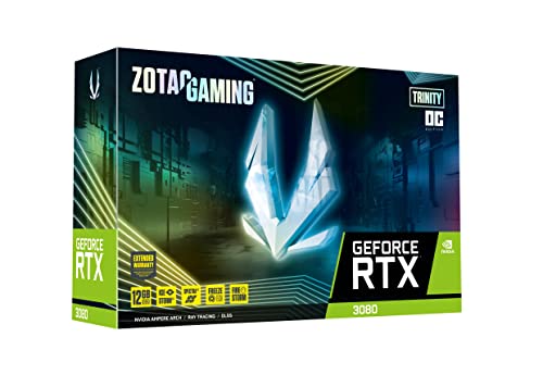 ZOTAC Gaming GeForce RTX 3080 Trinity OC LHR 12GB GDDR6X 384-bit 19 Gbps PCIE 4.0 Gaming Graphics Card, IceStorm 2.0 Advanced Cooling, Spectra 2.0 RGB Lighting, ZT-A30820J-10PLHR