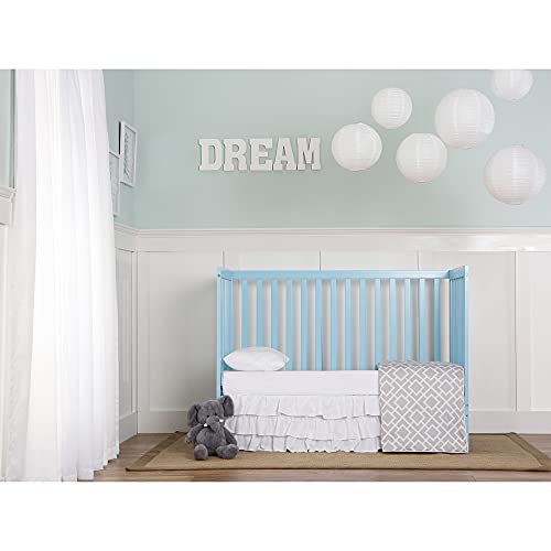 Dream On Me Synergy 5-in-1 Convertible Crib in Aqua Sky, Greenguard Gold Certified