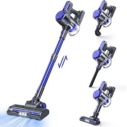 Cordless Vacuum Cleaner, EICOBOT A10 High Efficiency Stick Vacuum with 30min Long Runtime Detachable Battery, 4 in 1 Lightweight Quiet Vacuum Cleaner Perfect for Hardwood Floor Pet Hair