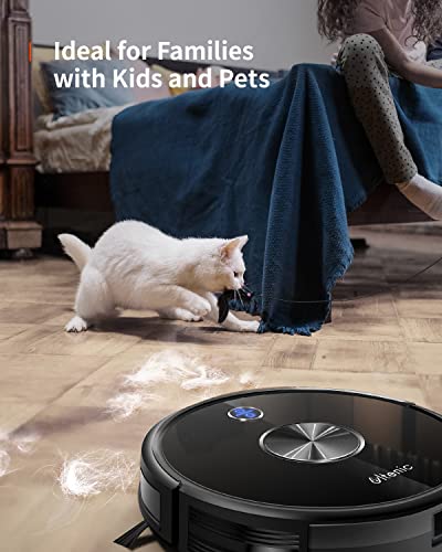 Ultenic D5s Pro Robot Vacuum and Mop Combo, 3000Pa Strong Suction, Row-by-Row Cleaning, APP Control, Self-Charging, Works with Alexa, Boundary Strips, Good for Pet Hair, Hard Floor and Carpet