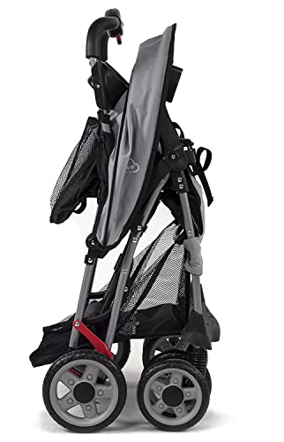 Kolcraft - Cloud Plus Lightweight Easy Fold Compact Travel Baby Stroller - Slate Grey