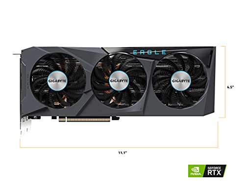 GIGABYTE GeForce RTX 3070 Ti Eagle OC 8G Graphics Card, WINDFORCE 3X Cooling System, 8GB 256-bit GDDR6X, GV-N307TEAGLE OC-8GD Video Card