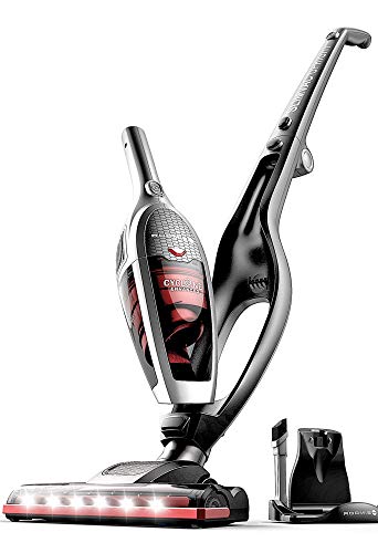 ROOMIE TEC Cordless Vacuum Cleaner, 2 in 1 Handheld Vacuum, High-Power 2200mAh Li-ion Rechargeable Battery, with Corner Lighting and Upright Charging Base
