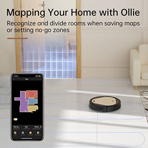 Robot Vacuum Cleaner,TRIFO Ollie,Robot Vacuum 4000Pa,120min Runtime,Visual SLAM Navigation,1080P Camera Home Surveillance,AI Mapping,Obstacle Avoidance,Work with Alexa&Google Home,Ideal for Pet Hair