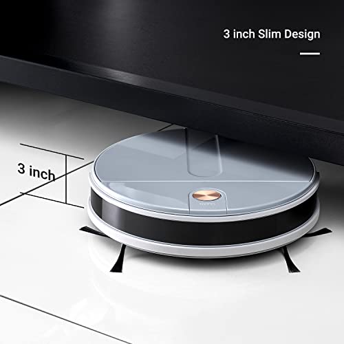 LIGHT 'N' EASY Robot Vacuum Cleaner, Super-Thin, Robot Vacuum Self Emptying, Quiet, Self-Charging Robotic Vacuum Cleaner, Good for Pet Hair, Low-Pile Carpets, Hard Floors