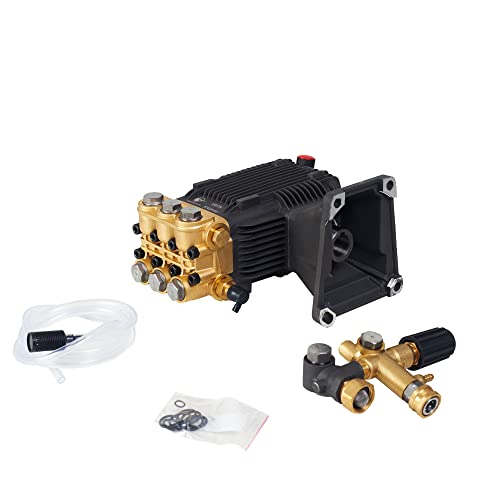 Canpump Pressure Washer Triplex Pump, 3600 psi at 4.8 gpm, 1-inch Horizontal Shaft