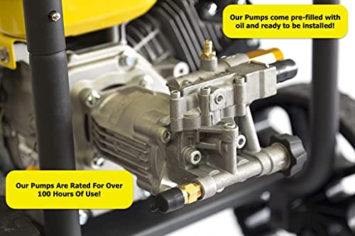 PEGGAS 3/4" Shaft Horizontal Pressure Washer Pump - 3000 PSI @ 2.5 GPM - Better than your OEM Pump and Engineered to work on most gas power washers.