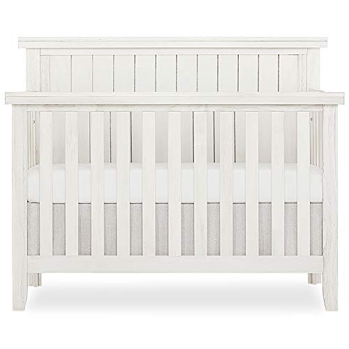 Sweetpea Baby Red Wood 4-in-1 Convertible Crib in Weathered White, Greenguard Gold Certified , 58x30x47 Inch (Pack of 1)