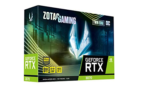 ZOTAC Gaming GeForce RTX 3070 Twin Edge OC Low Hash Rate 8GB GDDR6 256-bit 14 Gbps PCIE 4.0 Gaming Graphics Card, IceStorm 2.0 Advanced Cooling, White LED Logo Lighting, ZT-A30700H-10PLHR