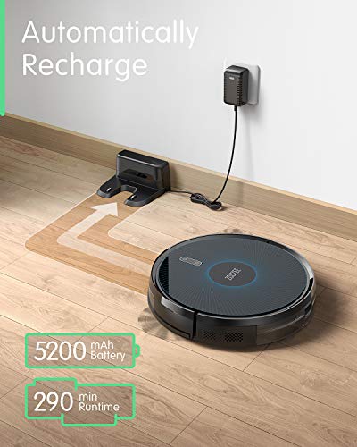 ZOOZEE Z50 Robot Vacuum Cleaner with 3000Pa Max Suction Power, Vacuum and Mop 2-in-1,5200mAh Super Battery Life,Quiet and Self-Charging, Pet and Carpet Friendly Robtic Vacuum, Works with Siri Alexa