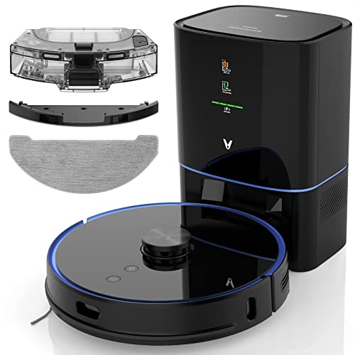 VIOMI S9 Robot Vacuum Cleaner Self-Emptying 2700Pa, 5200mAh, 3 in 1 ( Sweep, Vacuum and Mop ), Robotic Vacuum 360° LDS Lidar, Auto Dirt Disposal, Smart Mapping, 2.4GHz Wifi & Alexa, Ideal for Pet Hair