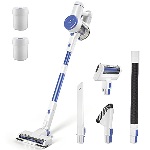 Cordless Vacuum Cleaner, Stick Vacuum Cleaner with 25Kpa Suction 2 Batteries for 70 Mins Runtime 10 in 1 Lightweight Rechargable Handheld Vacuum for Carpet Hardwood Floor Rug Pet Hair A200PRO