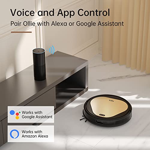 TRIFO Robot Vacuum Cleaner, Robot Cleaner 4000Pa, Objects Avoidance, Visual SLAM Navigation, 1080P Camera Home Surveillance, AI Mapping, Self-Charging, WiFi 2.4GHz, Robotic Vacuums, Ideal for Pet Hair