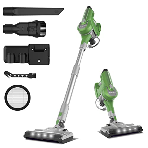 Cordless Vacuum Cleaner with LED Dsiplay, Up to 50min Runtime, 265W 25Kpa Suction Stick Vacuum, 2400mAh Rechargeable Battery Vacuum, 6 in 1 Lightweight Vacuum for Pet Hair Carpet Hard Floor