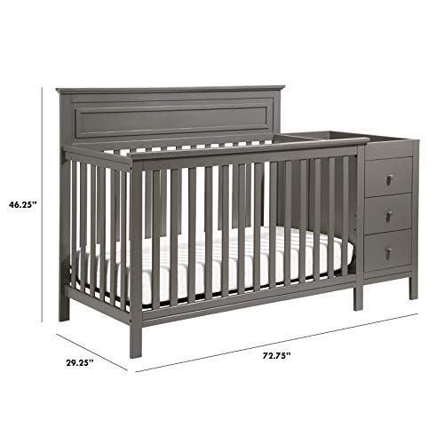 DaVinci Autumn 4-in-1 Convertible Crib and Changer Combo in Slate
