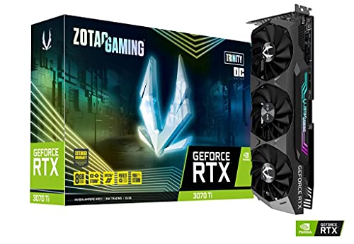 ZOTAC Gaming GeForce RTX™ 3070 Ti Trinity OC 8GB GDDR6X 256-bit 19 Gbps PCIE 4.0 Gaming Graphics Card, IceStorm 2.0 Advanced Cooling, Spectra 2.0 RGB Lighting, ZT-A30710J-10P