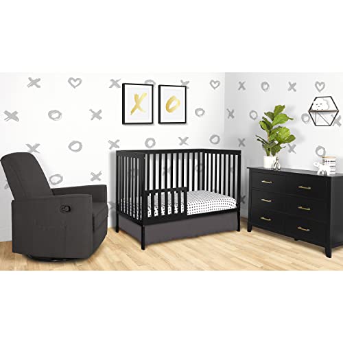 Dream On Me Synergy 5-in-1 Convertible Crib in Black, Greenguard Gold Certified