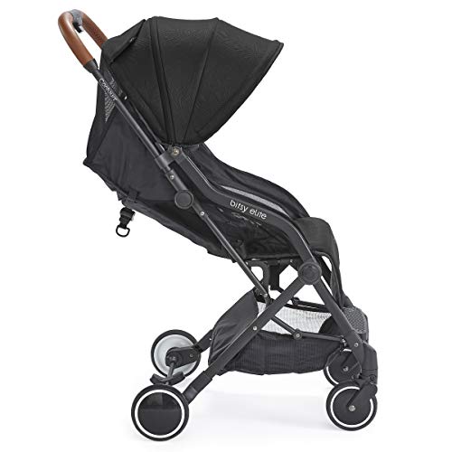 Contours - Bitsy Elite - Compact Fold Lightweight Stroller for Travel Adapter Free Infant Car Seat Compatibility - Onyx Black