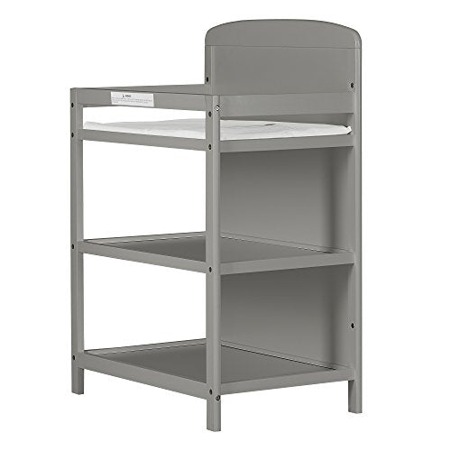 Dream On Me, Anna 3-in-1 Full Size Crib and Changing Table Combo in Steel Grey, Greenguard Gold Certified