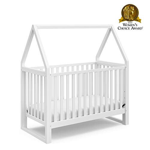 Storkcraft Orchard 5-in-1 Convertible Crib (White) – Canopy Style Baby Crib, Converts from Crib to Toddler Bed, Daybed and Full-Size Bed, Fits Standard Full-Size Crib Mattress