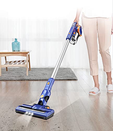 Cordless Vacuum Cleaner, 23000Pa Powerful Suction Stick Vacuum, 50Mins Runtime Cordless Vacuum with Ultra-Quiet Lightweight Vacuum for Home Hardwood Floor Carpet Pet Cleaning